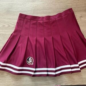 FSU garnet pleated skirt